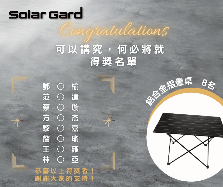 2023 舒熱佳夏季活動 | 得獎名單公告